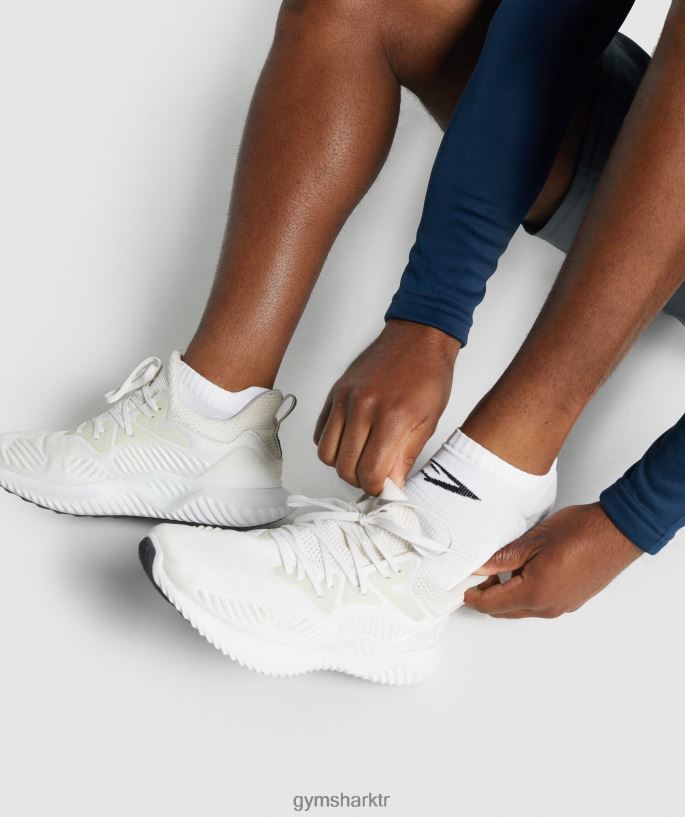 ayak bileği performans çorapları 8H4J021106 Gymshark Aksesuarlar üniseks beyaz