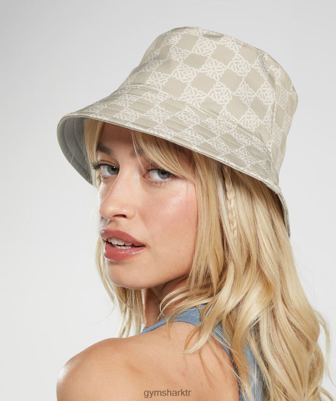 geri dönüşümlü kova şapka 8H4J021134 Gymshark Aksesuarlar üniseks çakıl grisi