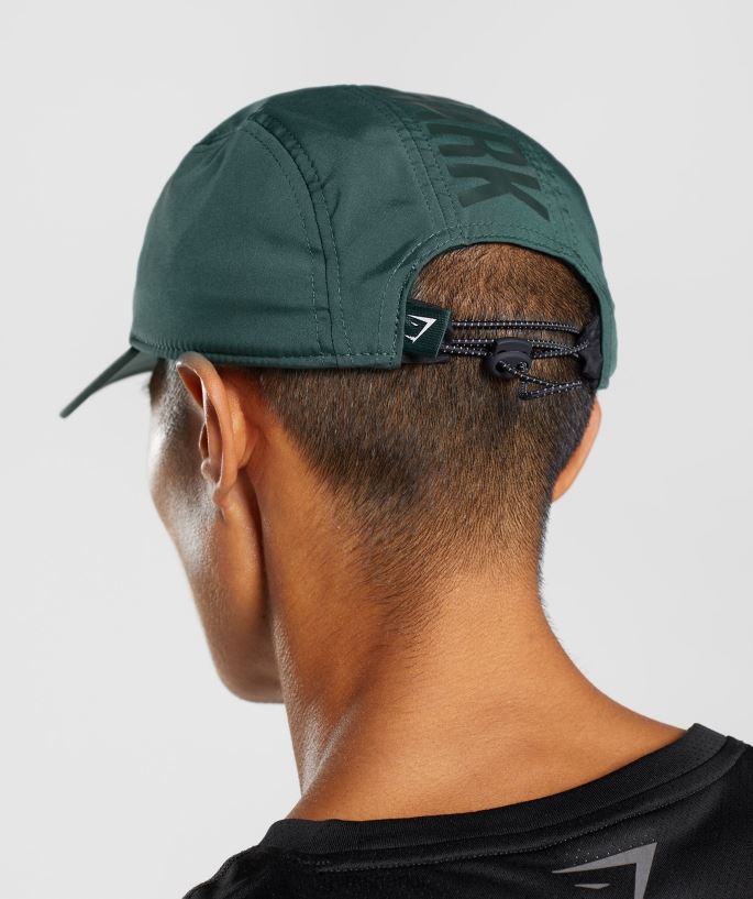 logo 5 panel kapağı 8H4J021131 Gymshark Aksesuarlar üniseks obsidyen yeşili