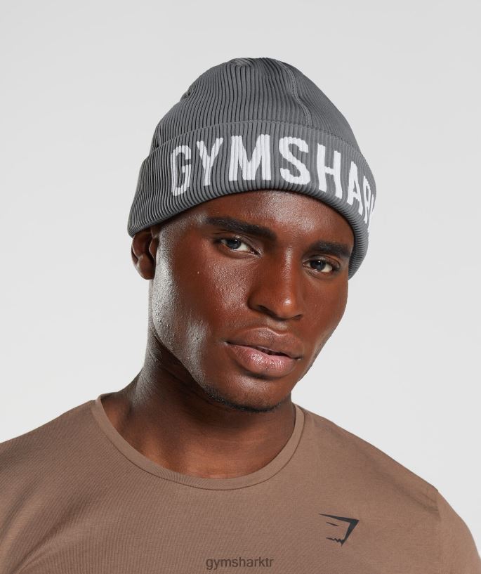 dikişsiz bere 8H4J021145 Gymshark Aksesuarlar üniseks kömür grisi marn
