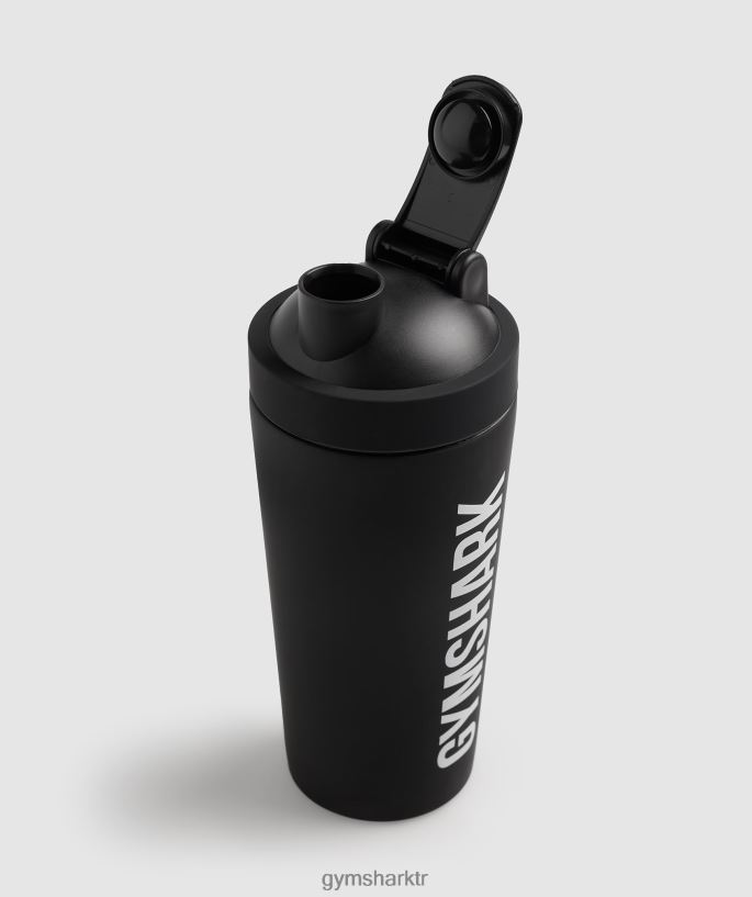 mat metal çalkalayıcı şişesi 8H4J021120 Gymshark Aksesuarlar üniseks siyah
