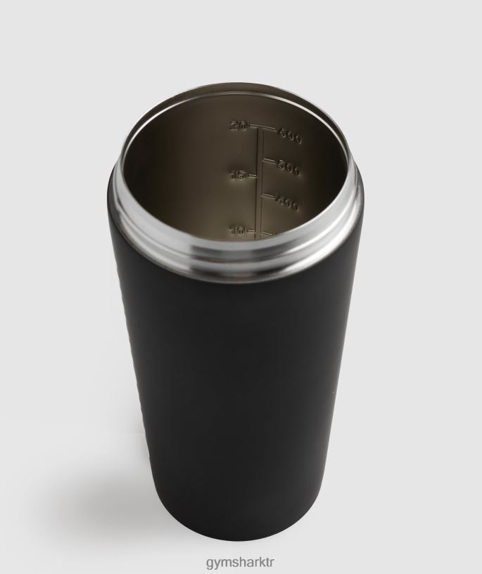 mat metal çalkalayıcı şişesi 8H4J021120 Gymshark Aksesuarlar üniseks siyah