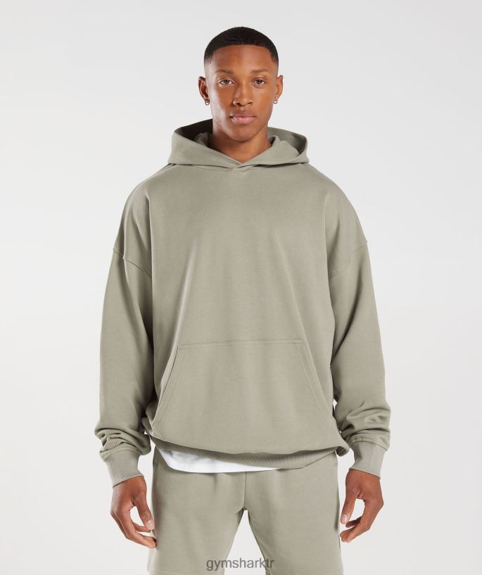 dinlenme günü essentials kapşonlu 8H4J02800 Gymshark Giyim erkekler ekru kahverengi