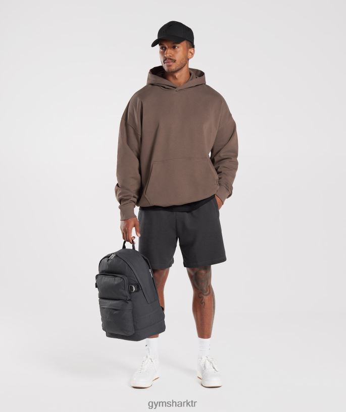 dinlenme günü essentials kapşonlu 8H4J02876 Gymshark Giyim erkekler trüf kahvesi
