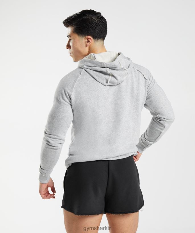 eski kapşonlu 8H4J02837 Gymshark Giyim erkekler açık gri marn