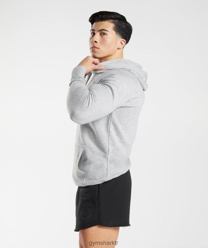 eski kapşonlu 8H4J02837 Gymshark Giyim erkekler açık gri marn