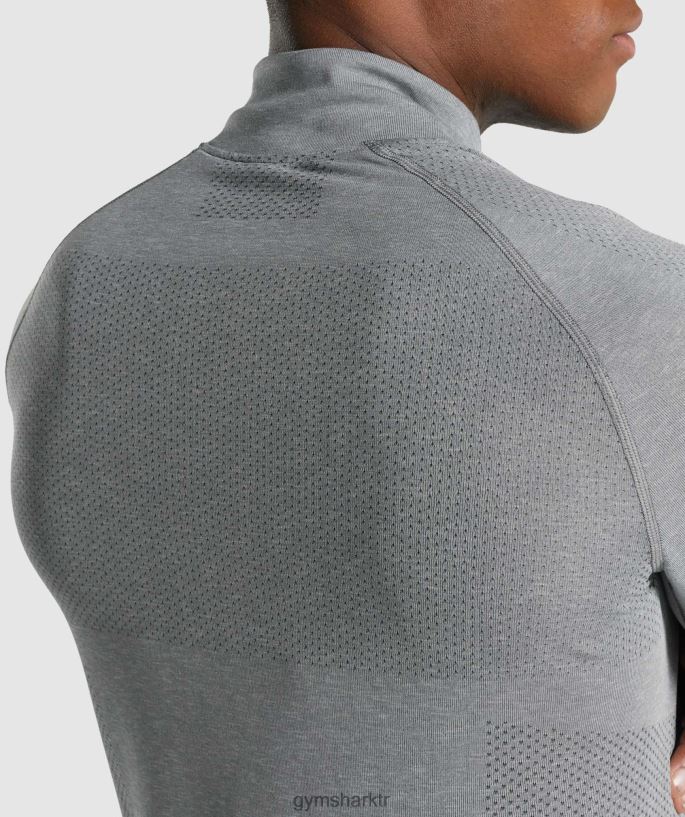 hayati ışık 1/4 fermuar 8H4J02845 Gymshark Giyim erkekler kömür marnı