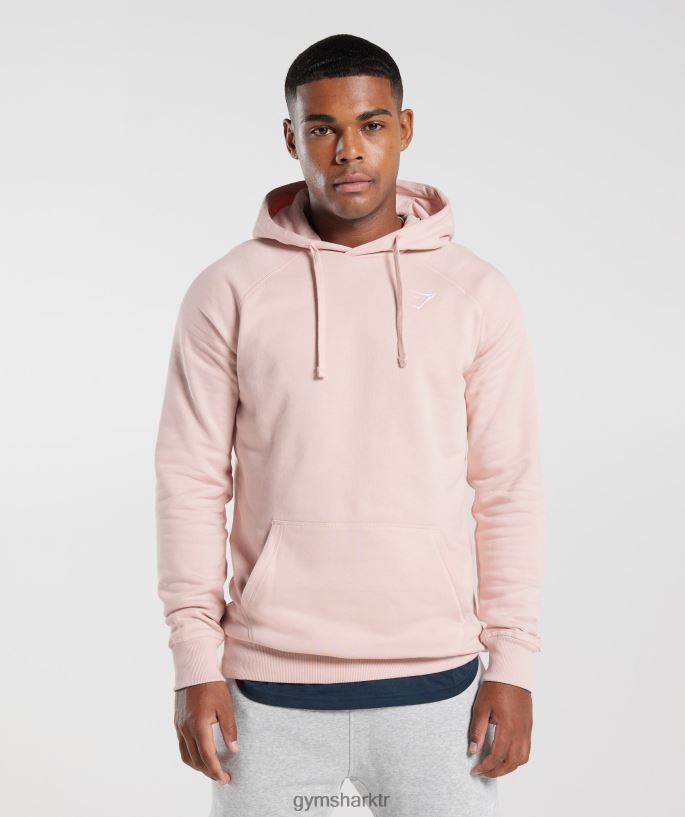 kret kapşonlu 8H4J02812 Gymshark Giyim erkekler puslu pembe