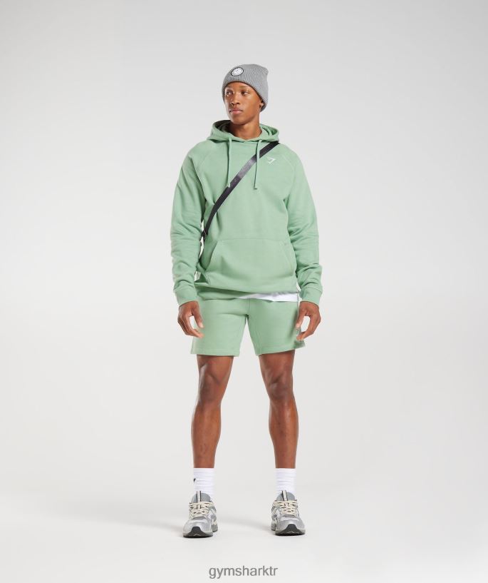 kret kapşonlu 8H4J02823 Gymshark Giyim erkekler çöl adaçayı yeşili