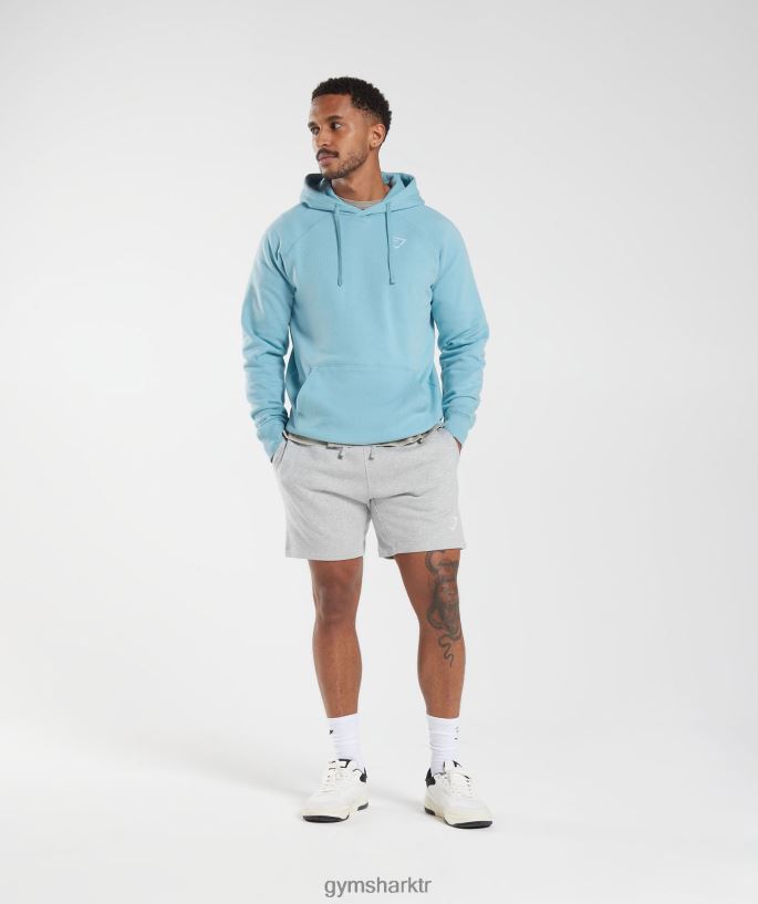 kret kapşonlu 8H4J02879 Gymshark Giyim erkekler buzdağı mavisi