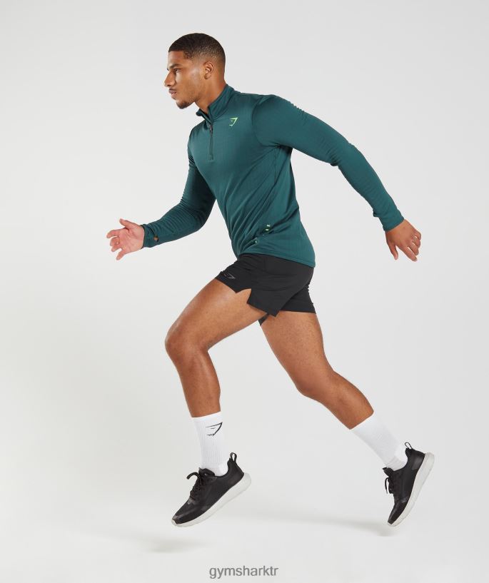 spor 1/4 fermuar 8H4J02815 Gymshark Giyim erkekler kış deniz mavisi