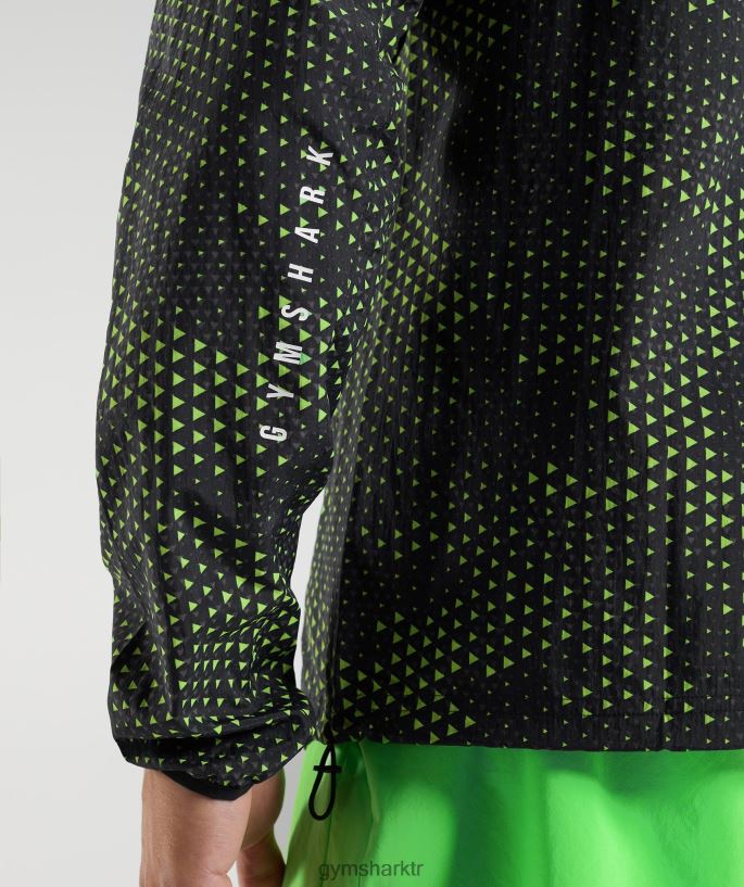 spor rüzgarlık 8H4J02813 Gymshark Giyim erkekler flu kireç