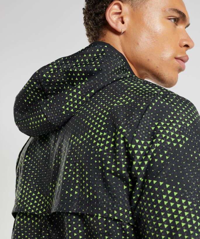 spor rüzgarlık 8H4J02813 Gymshark Giyim erkekler flu kireç