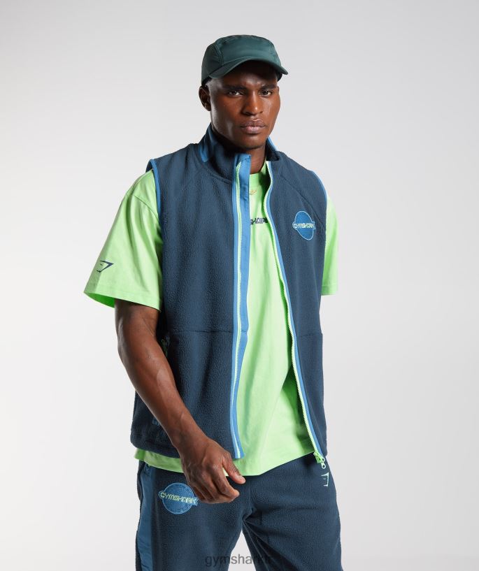 titreşim yelek 8H4J02864 Gymshark Giyim erkekler lacivert/göl mavisi