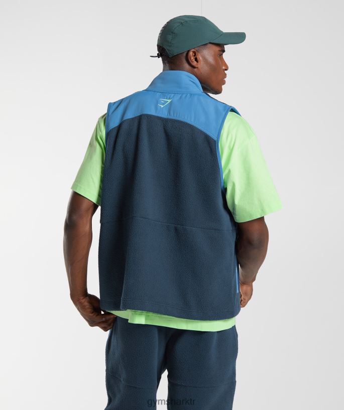 titreşim yelek 8H4J02864 Gymshark Giyim erkekler lacivert/göl mavisi