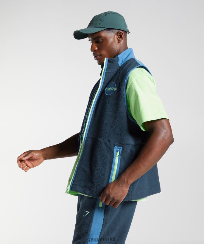 titreşim yelek 8H4J02864 Gymshark Giyim erkekler lacivert/göl mavisi