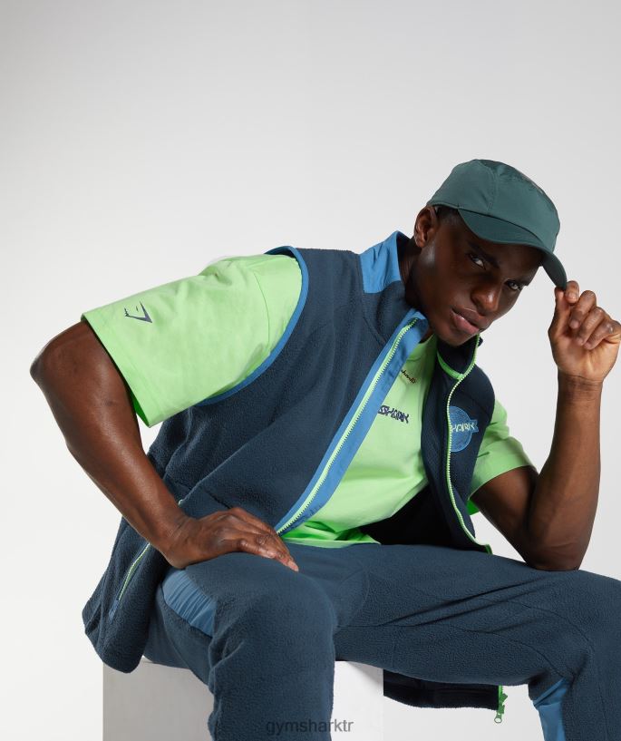 titreşim yelek 8H4J02864 Gymshark Giyim erkekler lacivert/göl mavisi