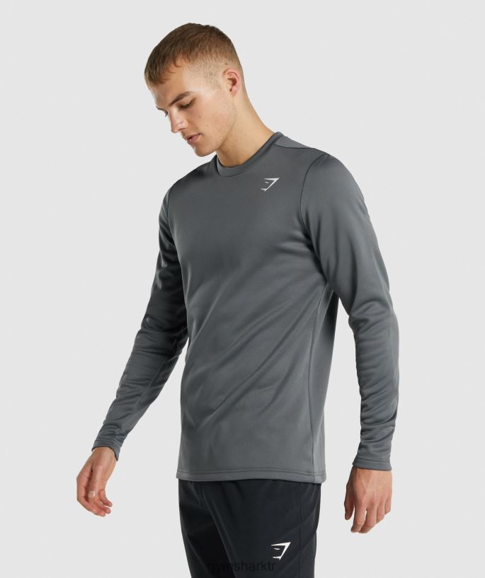 varış ekibi sweatshirt 8H4J02870 Gymshark Giyim erkekler odun kömürü