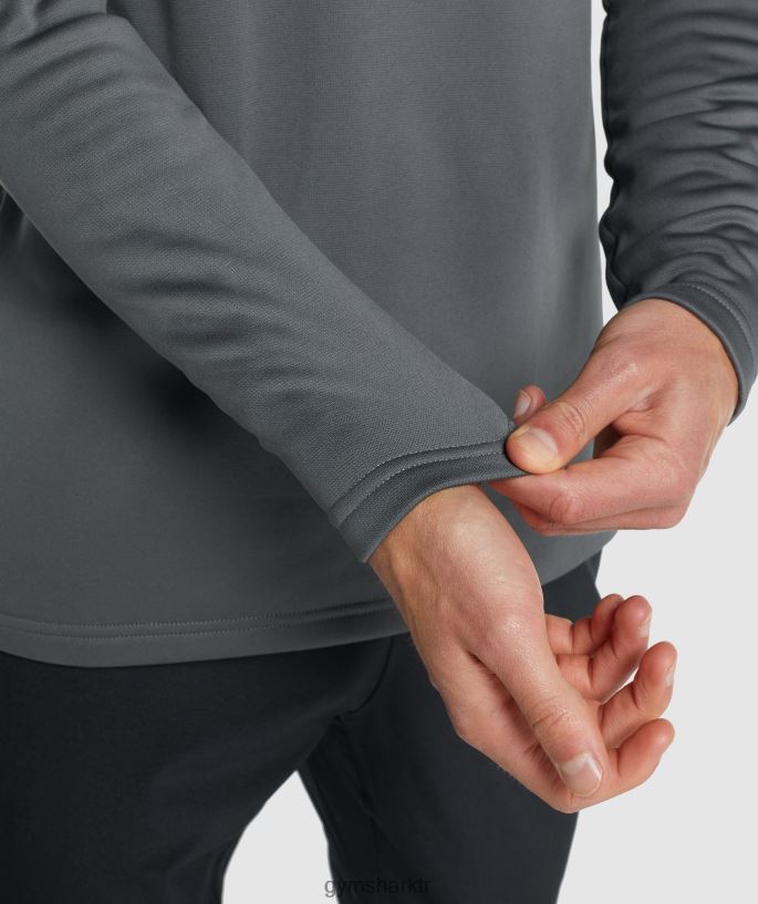 varış ekibi sweatshirt 8H4J02870 Gymshark Giyim erkekler odun kömürü