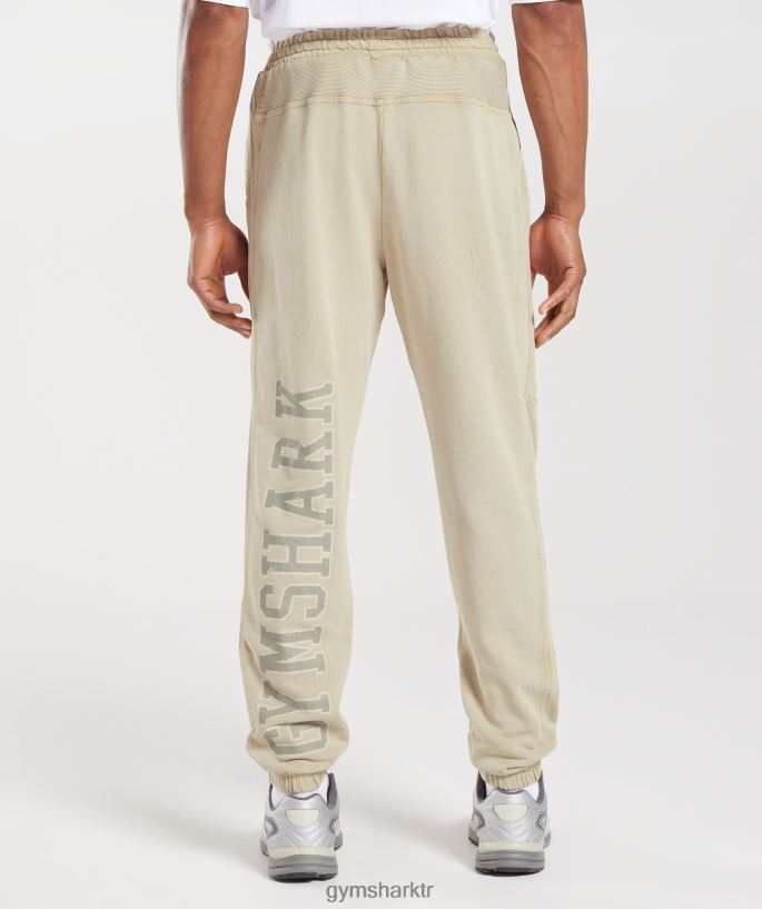 kolej koşucuları 8H4J021057 Gymshark Giyim erkekler çakıl grisi/asit yıkama