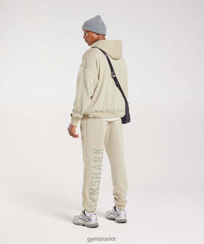 kolej koşucuları 8H4J021057 Gymshark Giyim erkekler çakıl grisi/asit yıkama