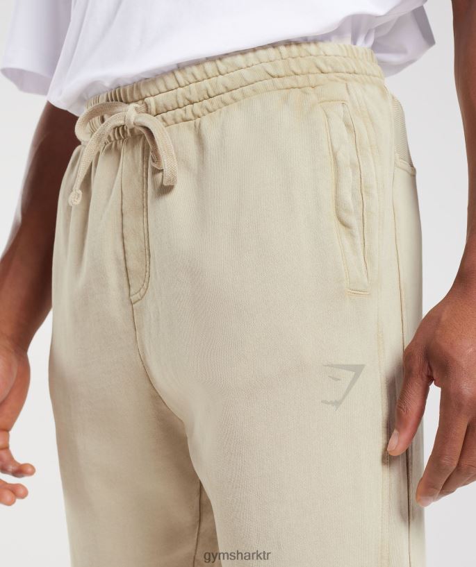 kolej koşucuları 8H4J021057 Gymshark Giyim erkekler çakıl grisi/asit yıkama