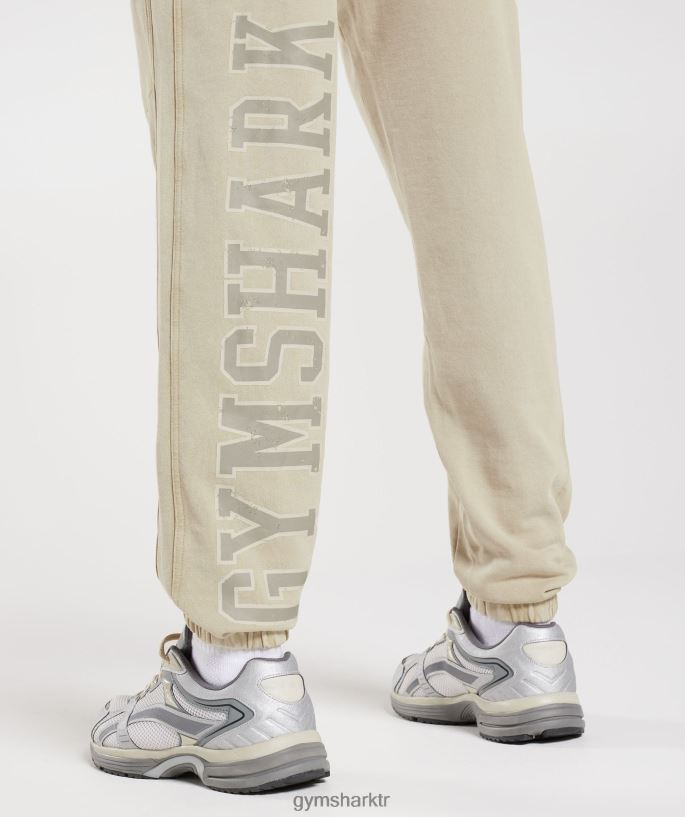 kolej koşucuları 8H4J021057 Gymshark Giyim erkekler çakıl grisi/asit yıkama