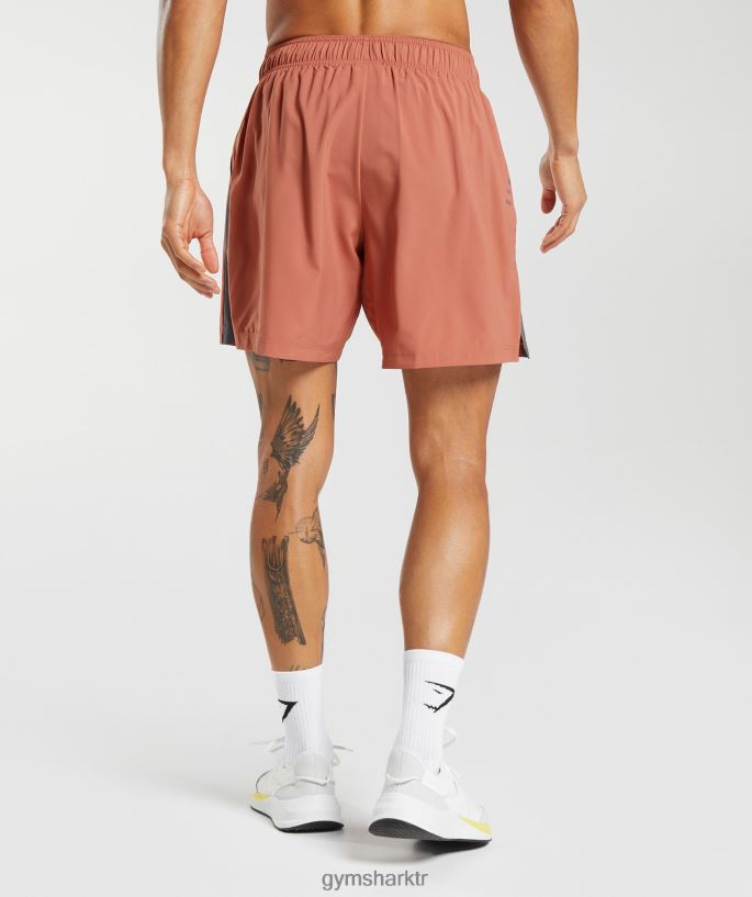 spor şort 8H4J02531 Gymshark Giyim erkekler Trabzon hurması kırmızısı/siluet grisi
