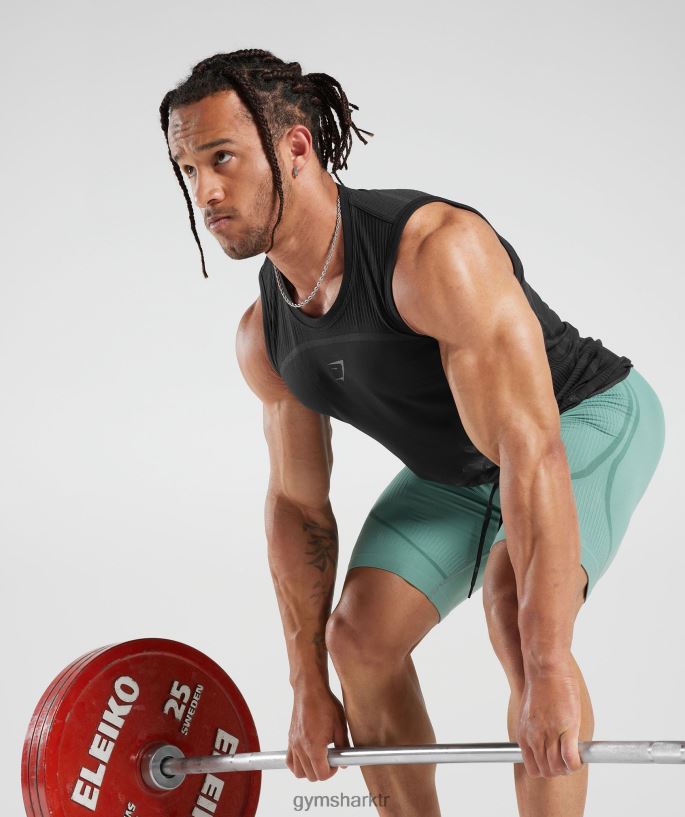 315 dikişsiz şort 8H4J021034 Gymshark Giyim erkekler mürekkep deniz mavisi/mücevher yeşili