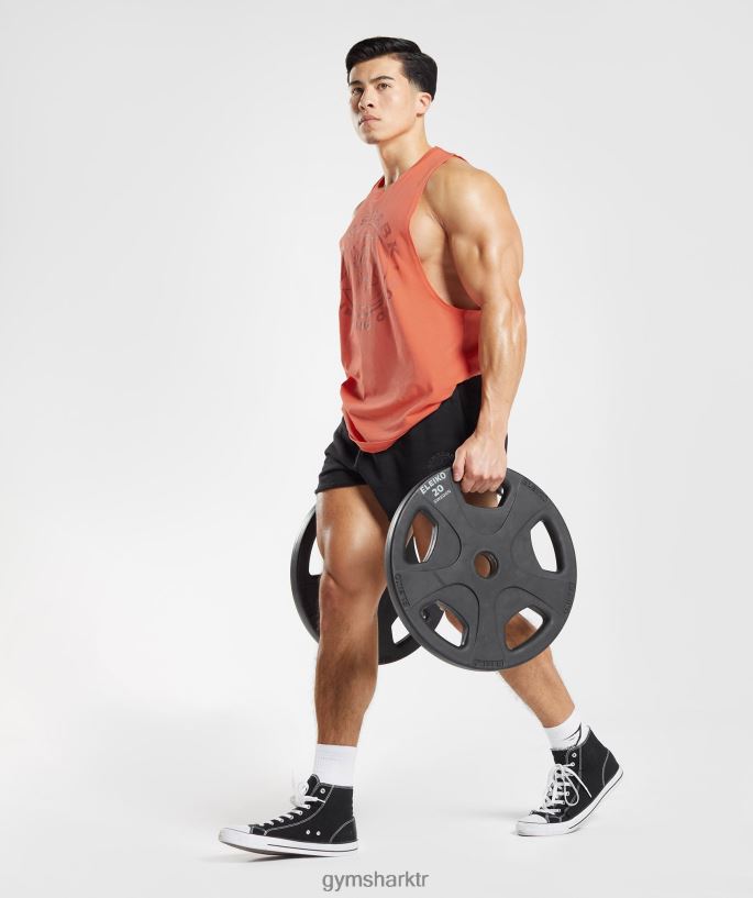 eski açılan kol tankı 8H4J02959 Gymshark Giyim erkekler havacılık turuncu