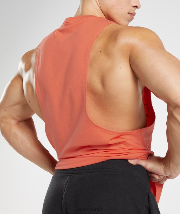 eski açılan kol tankı 8H4J02959 Gymshark Giyim erkekler havacılık turuncu