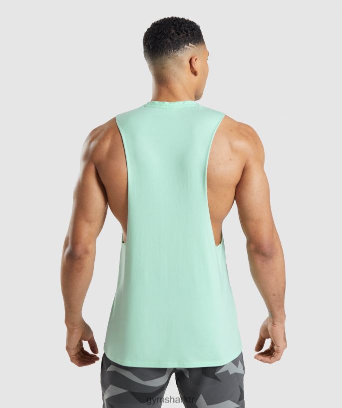 kritik düşürme kolu tankı 8H4J02941 Gymshark Giyim erkekler turbo mavi