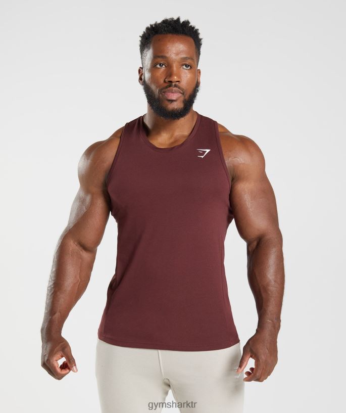 reaksiyon tankı 8H4J02916 Gymshark Giyim erkekler pişmiş bordo