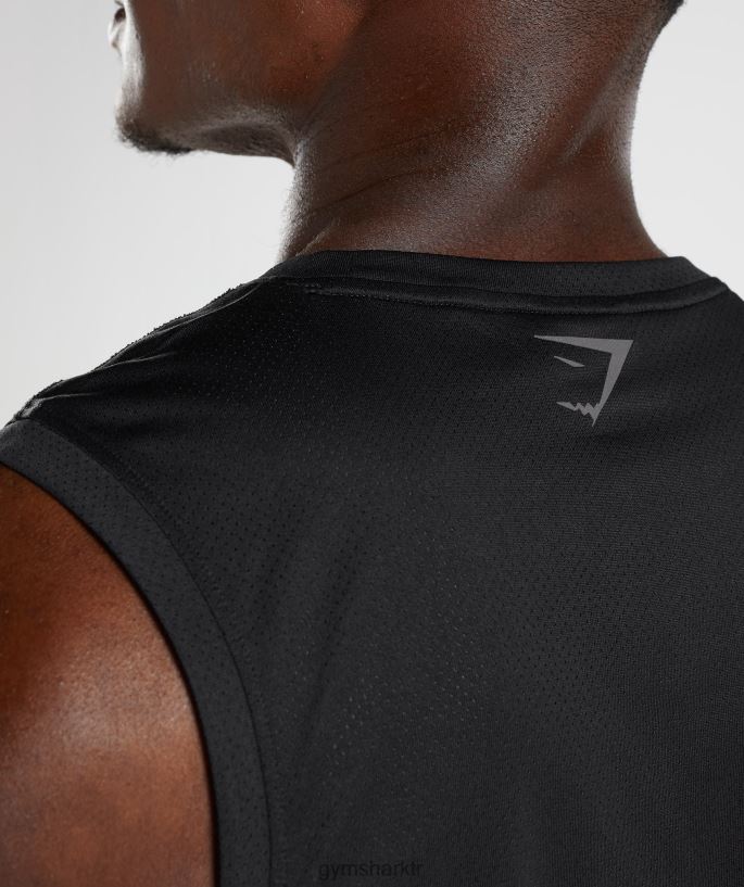 spor tankı 8H4J02925 Gymshark Giyim erkekler siyah/siyah kırçıllı