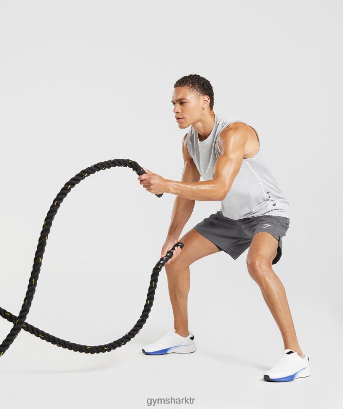 spor tankı 8H4J02933 Gymshark Giyim erkekler beyaz/dumanlı gri kırçıllı