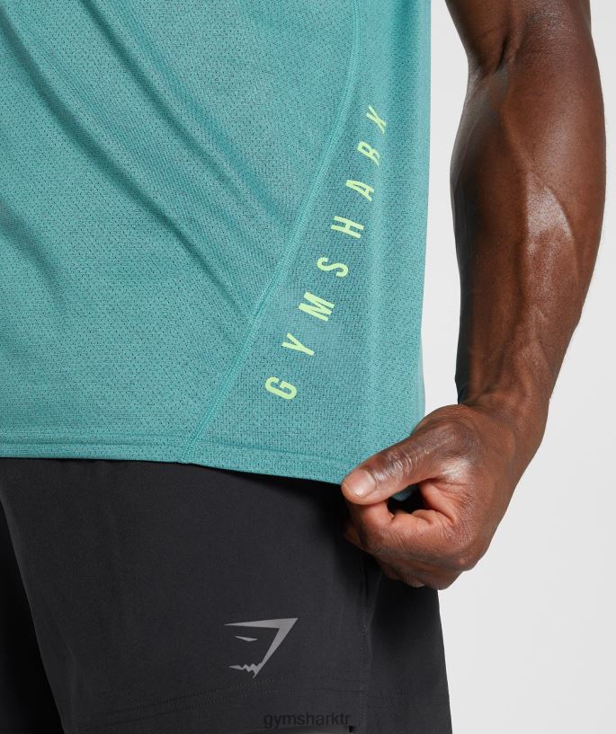 spor tankı 8H4J02937 Gymshark Giyim erkekler kayrak mavisi/siyah kırçıllı