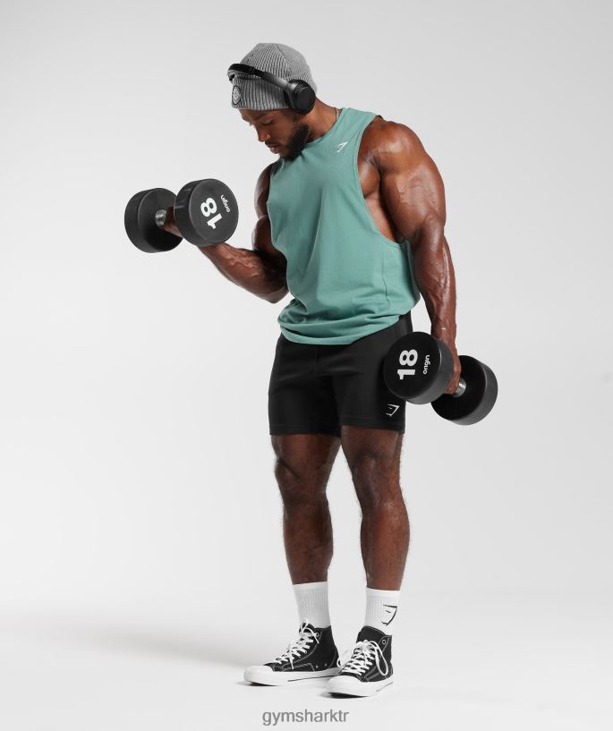 tepki bırak kol tankı 8H4J02973 Gymshark Giyim erkekler mürekkep deniz mavisi