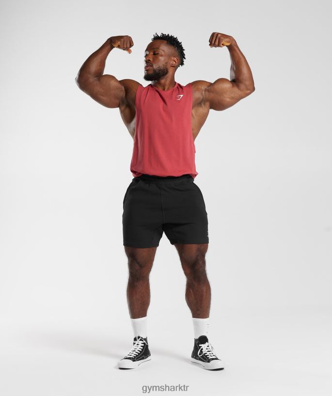 tepki bırak kol tankı 8H4J02974 Gymshark Giyim erkekler güneşte kurutulmuş kırmızı