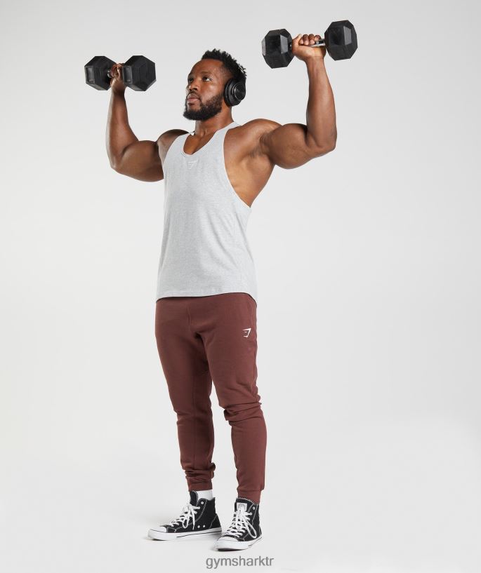 tepki veren 8H4J02985 Gymshark Giyim erkekler açık gri çekirdekli marn