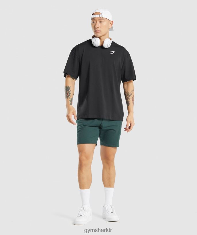 Essential büyük beden tişört 8H4J02571 Gymshark Giyim erkekler siyah