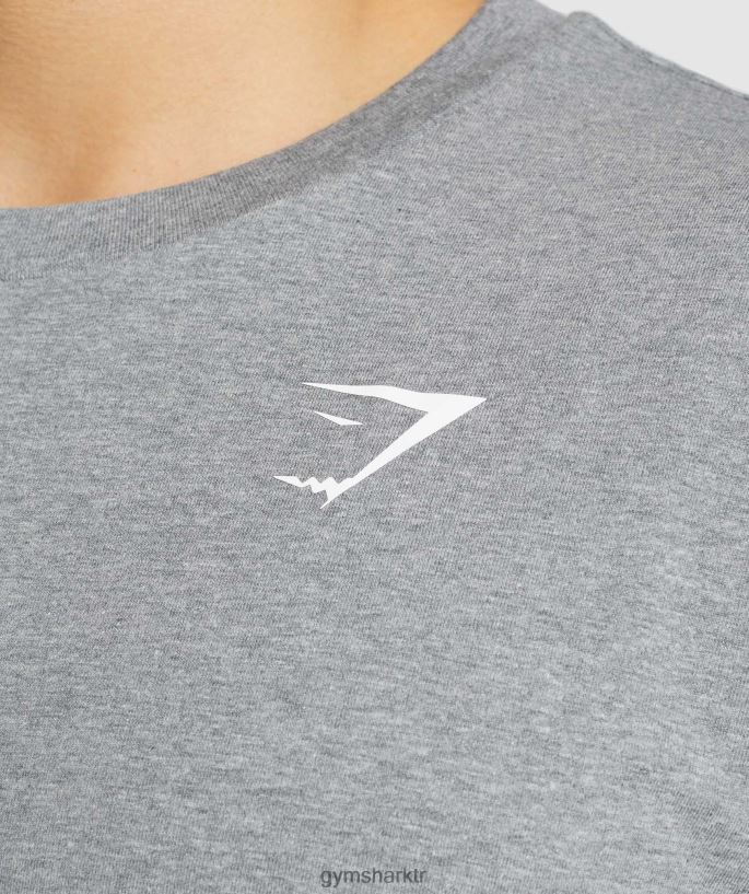 Essential büyük beden tişört 8H4J02620 Gymshark Giyim erkekler kömür grisi marn