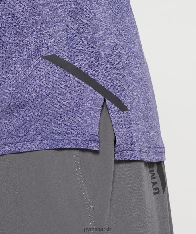 apeks uzun kollu t-shirt 8H4J02707 Gymshark Giyim erkekler neptün moru/kadife moru