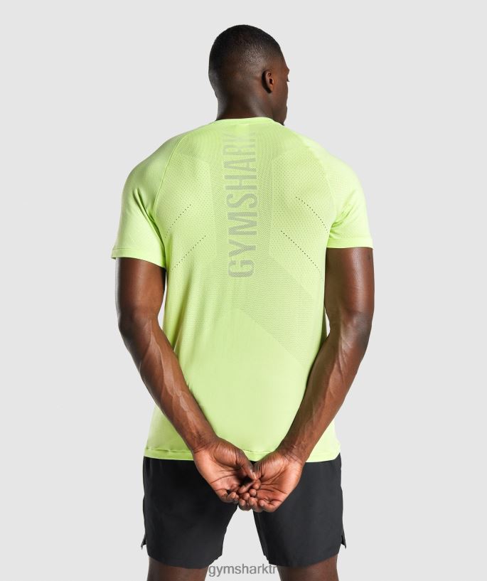 apex performans t-shirt 8H4J02733 Gymshark Giyim erkekler yeşil