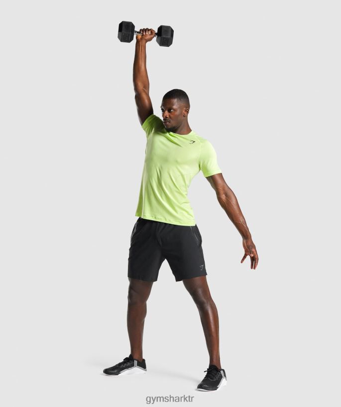 apex performans t-shirt 8H4J02733 Gymshark Giyim erkekler yeşil