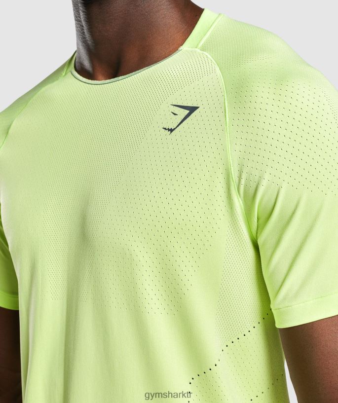 apex performans t-shirt 8H4J02733 Gymshark Giyim erkekler yeşil