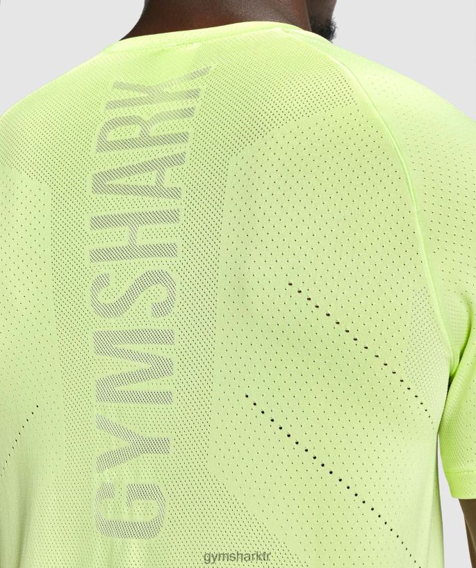 apex performans t-shirt 8H4J02733 Gymshark Giyim erkekler yeşil