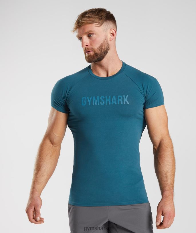 apollo tişört 8H4J02753 Gymshark Giyim erkekler Atlantik mavisi