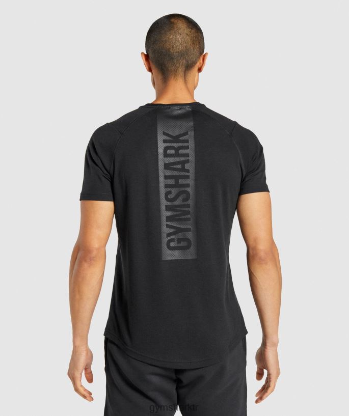 cesur tişört 8H4J02652 Gymshark Giyim erkekler siyah