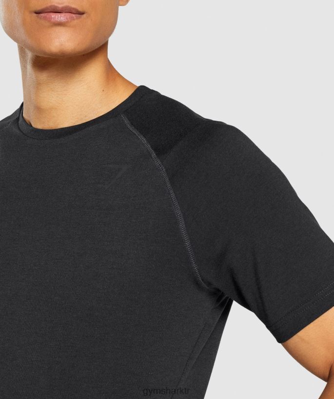 cesur tişört 8H4J02652 Gymshark Giyim erkekler siyah