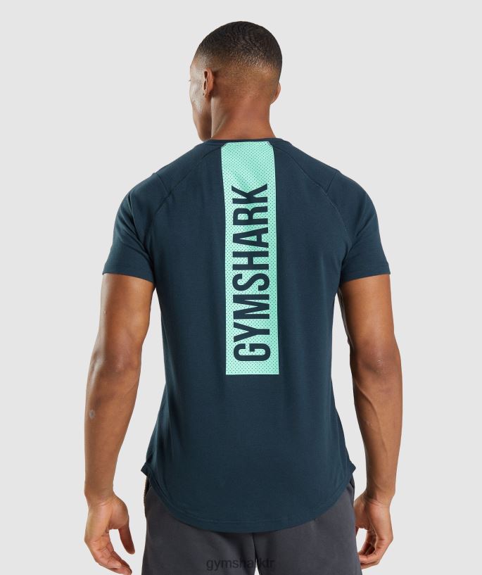 cesur tişört 8H4J02706 Gymshark Giyim erkekler Donanma